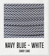 Navy - White Candy Cane