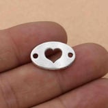 Metall - Verbinder Herz Oval