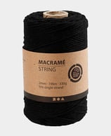 Makramée schwarz ø2mm | Lm198 | 330g