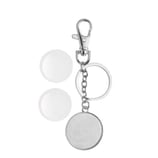 Schlüsselanhänger Rund doppelseitig ø32mm Silberfarbig