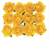 Röschen mit Draht Gelb