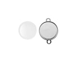 Doppelösenhänger Rund silberfarbig ø21mm
