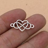 Metall - Verbinder Herz-Unendlichkeit