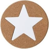 Kork Stern Rund ø19.5x0.7cm