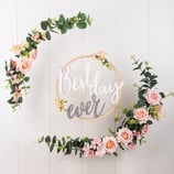 Holz Kranz „Best day ever"