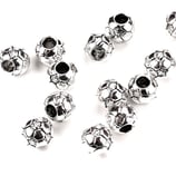 Bead Fussball Silber