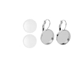 Ohrhänger rund 2 Stk. silberfarbig ø18mm