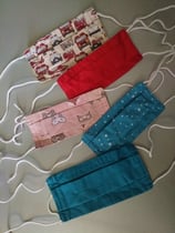 LOT DE 5 (= 4+1 offert !) - Masques barrières en tissu