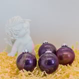 Christbaumkugeln Violett Glas 6cm