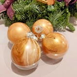 Christbaumkugeln Gold Glas 6cm
