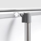 Rollup System Budget - silber, 85,0 x 200,0 cm