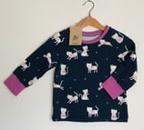Raglanshirt Glitzer Katzen