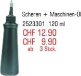 Scheren + Maschinen-Öl, 120ml
