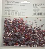 κόκκινα στρασάκια νυχιών τύπου Zwarofski