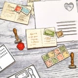 Mini Siegel. Briefmarken und Brief