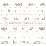 Feine Häuserreihe mit Blumen