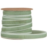 Samtband: Staubig Grün -10mm
