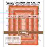 Stanze - Crea-Nest-Lies XXL #173 Rectangles with Postage Stamp Border