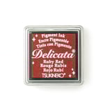 Tsukineko - Delicata Small Ink Pad "Ruby Red" Metallic Stempelkissen