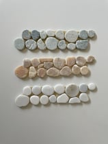 Fascia mosaico Sassi piatti in onice Bianca, Rosa, Jade 6x23