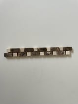 Fascia in marmo Brick small Emperador Botticino anticato 2x24