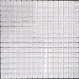Mosaico 20mm WHITE GLASS luc