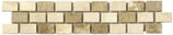 Fascia in marmo Brick Travertino lucido 5x20cm