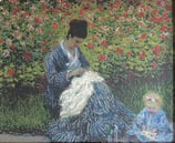 モネ「カミーユ・モネと子供」作品のみ　※和紙に印刷