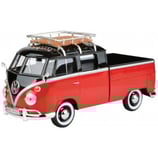 Art.Nr. 16.344 VOLKSWAGEN T1b DoKa mit Dachträger, Rot/Schwarz