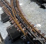 Art.-Nr. 18.507 Zahnradweiche R3 links, mit Messinggleis