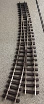 Art.Nr. 18.132 Innenbogenweiche R 4630- R 2320 mm links mit Edelstahlgleisprofil