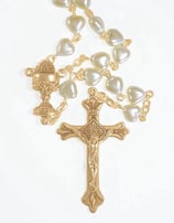 Rosario perla corazón