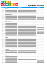 Apotheke Inventar