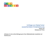 Für Unternehmen: Umfrage Kinderbetreuung