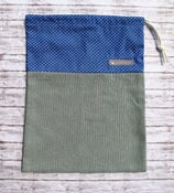 Brotsack Tupfen blau