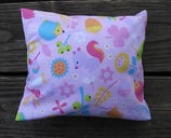 Kinder-Arvenkissen Vögel und Waldtiere rosa