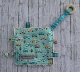 Knistertuch «Auto türkis»