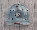 Wende-Beaniemütze «Ampel und Auto»