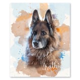 Tierportrait-art auf Leinen