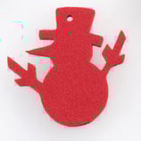 Okrasek iz filca - snežak z rokami