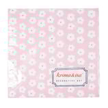 Serviete - roza z belimi rožicami