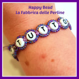 Kit Macramé BASE Bracciale Lettere Viola