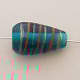 Goccia 21x13mm Verde Smeraldo Spiral oro e rossa