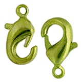 Chiusura Moschettone Goccia 12mm Verde Lime con anellino 4 pz