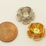 Bocciolo 19mm Metallo Filigrana Argento / Oro