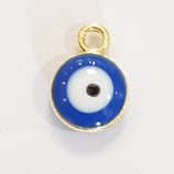 Ciondolo Vetro Occhio di Fatima 7mm  BLU