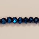 Cipollotti Sfaccettati 3x4mm Blu Metalizzato 50 pezzi