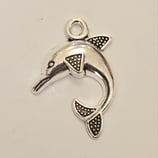 Ciondolo Metallo Delfino Large 32mm argento