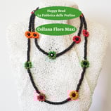 Kit Miyuki Collana MAXI Flora versione Tropical Rosso /Arancio/ Verde