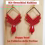 Kit Macramé Kahina Earrings color Rosso
